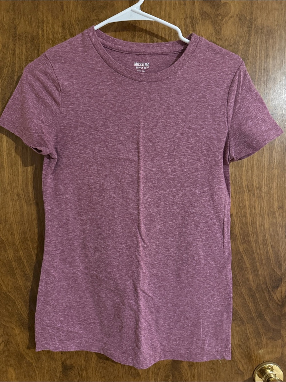 Mossimo Supply Co. Heather Mauve Short Sleeve Crewneck Tee